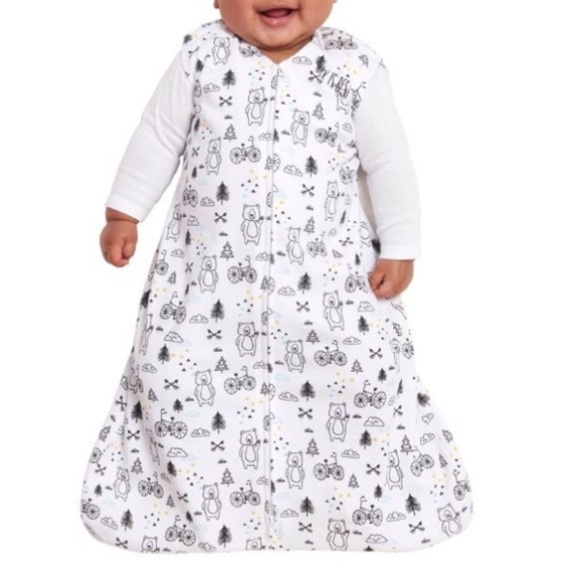 Halo SleepSack Black White Bear Print Size Large 12-18Mos Like New - Picture 1 of 6